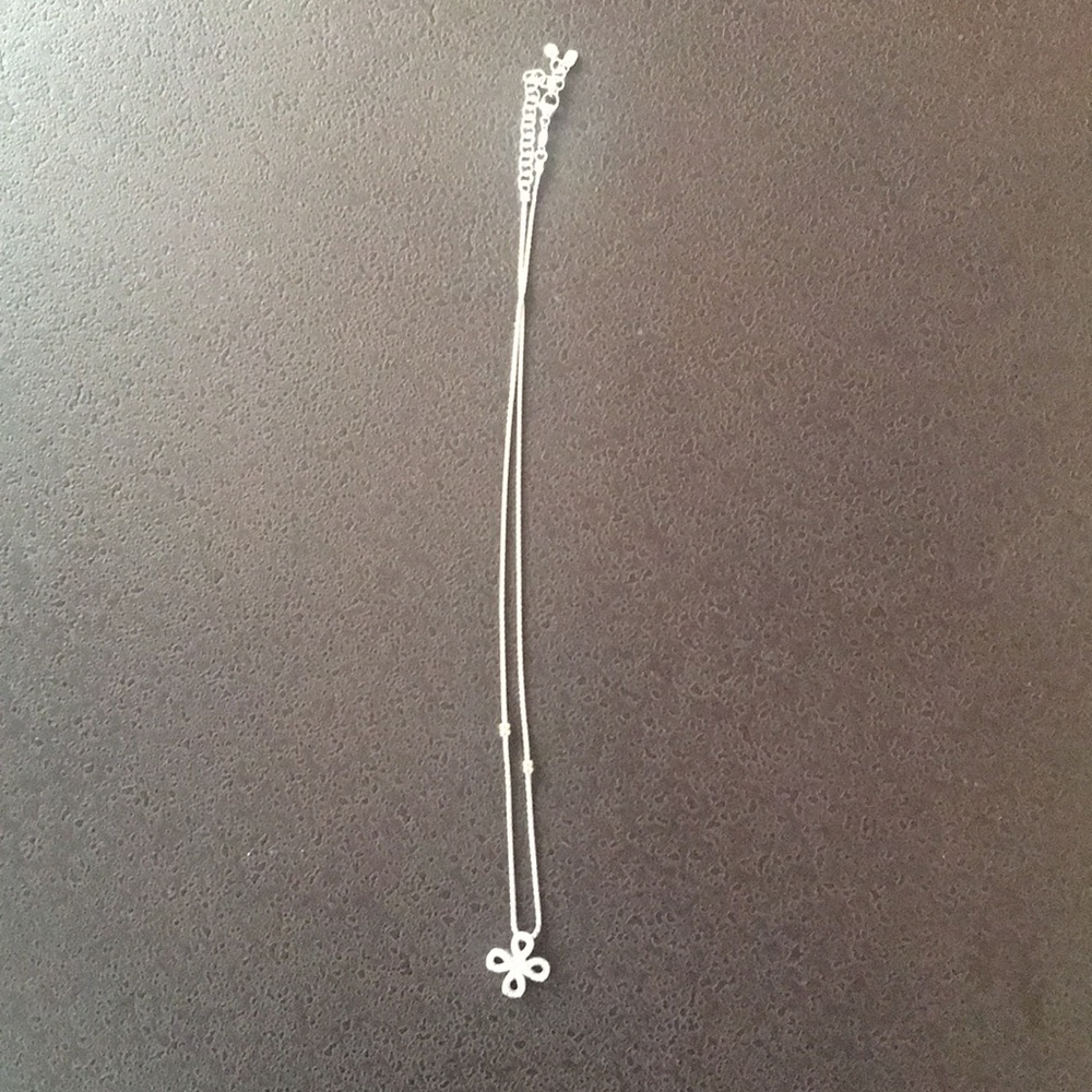 Delicate double infinity necklace w/ sm. crystals